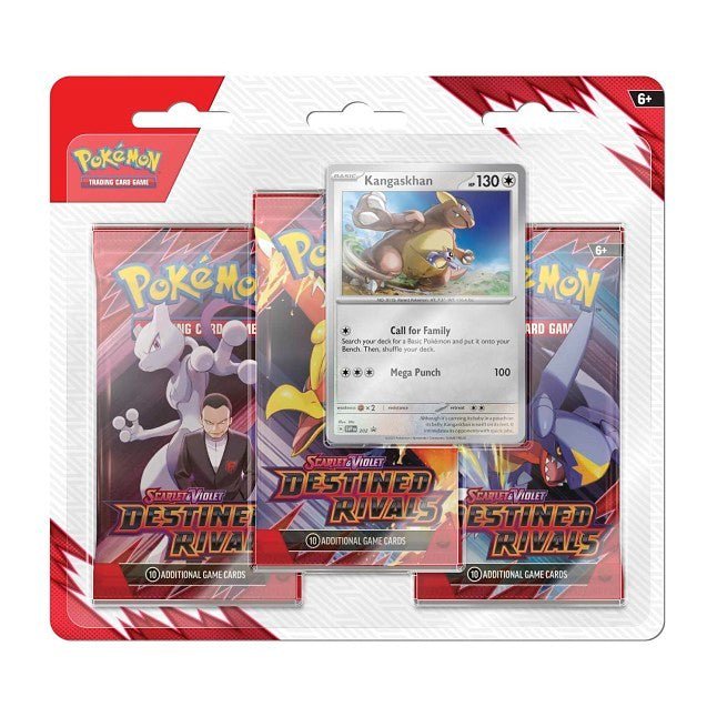 Pokemon Scarlet & Violet Destined Rivals 3 Booster Packs & Kangaskhan Promo Card - ATXoniqed TCG